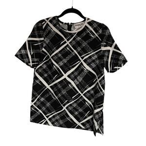 Essentiel Antwerp Plaid Top Black White